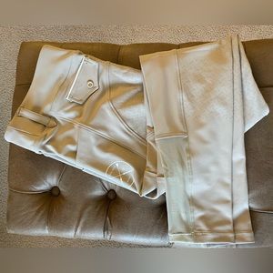 Free Ride Equestrian Beige Lux Hybrid Full seat Breeches Size XL